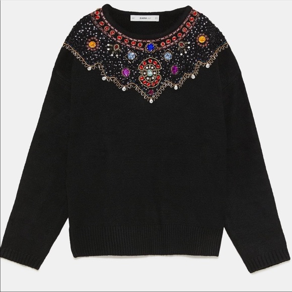 BLOGGER FAV ZARA LIMITED EDITION SEQUIN SWEATER - Picture 6 of 6